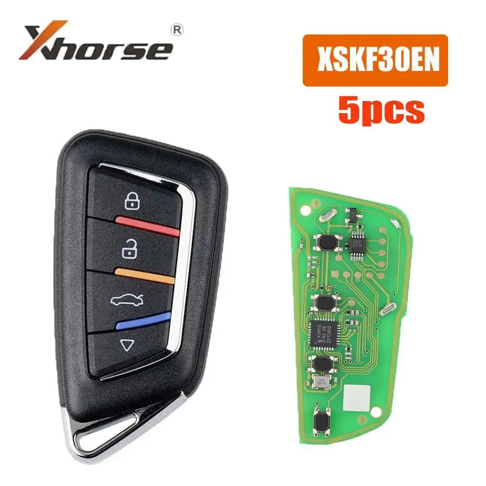 

5pcs Xhorse XSKF30EN Smart Remote Key Knife Style 4 Buttons Universal Smart Key for VVDI2/VVDI KEY TOOL MAX MINI KEY Programmer