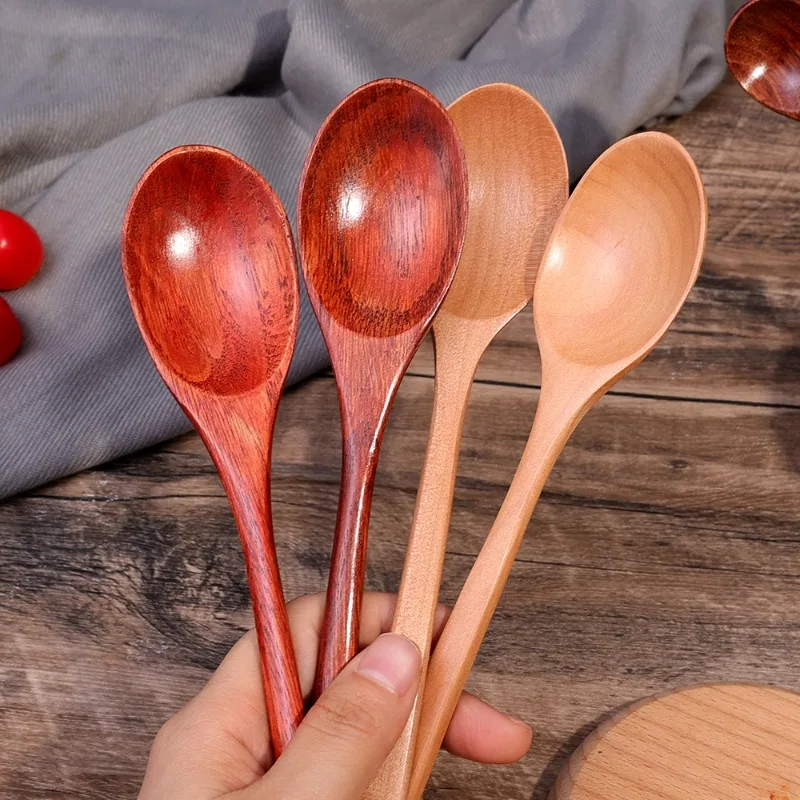 Description Picture 6 of item10/1PCS Kitchen Long Handle Wooden Spoon Soup Spoon Coffee Milk Stirring Spoon Honey Teaspoon Home Kitchen Tableware Accessories
