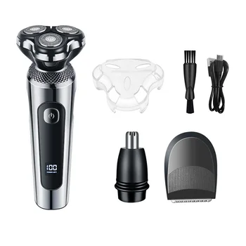 Hair Trimmer Kit for Men Smart Display Screen Powerful Motor 3 in 1 Trimmer Grooming Kit Low Noise 1000mAh for Travel Home Use