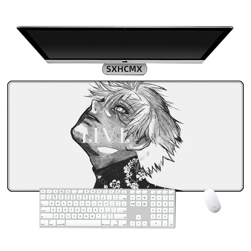 Anime Tokyo Ghoul Mousepad Kaneki Ken HD Printing XXL90x40cm Computer Gamer Locking Edge Non-slip for Keyboard PC Desk