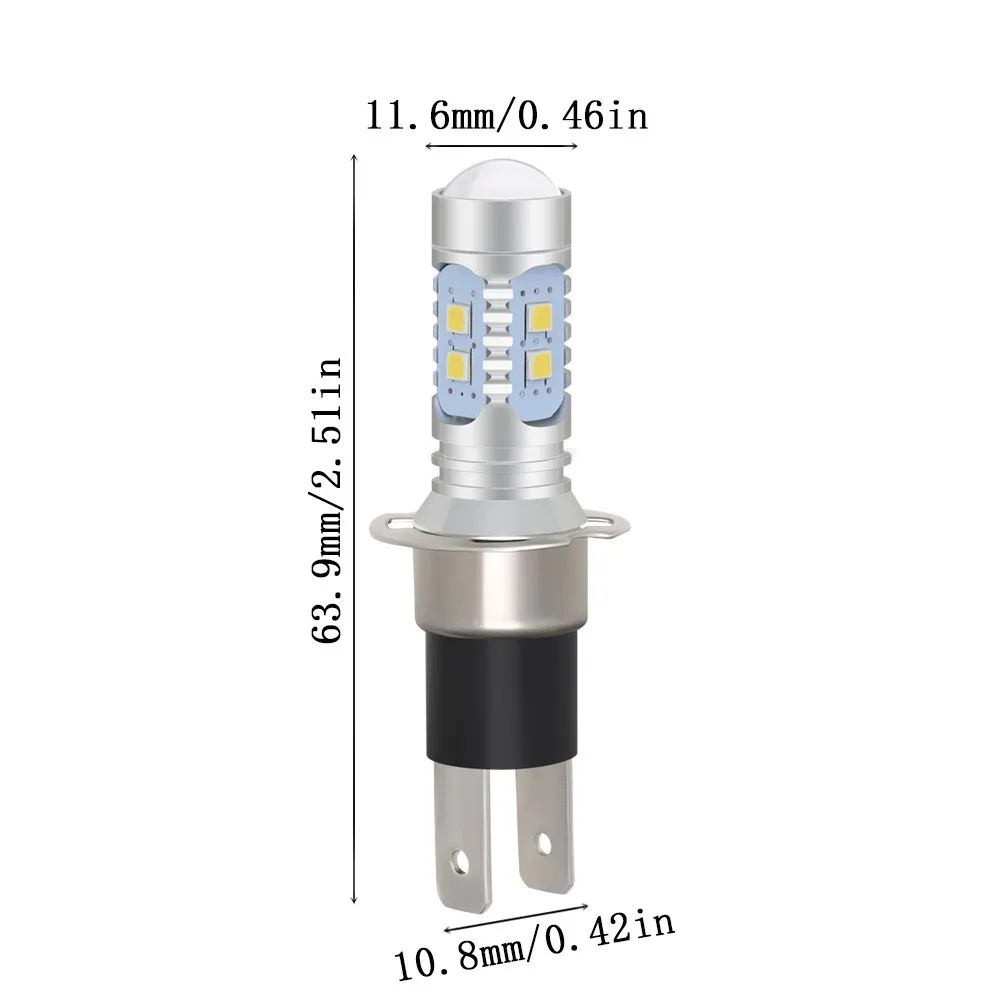 자동차 용 범용 H3C 2323 안개 전구 6000k 백색 LED 10SMD 주간 주행 등 전면 및 후면 안개등 12/24V
