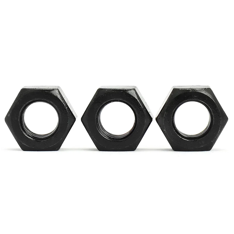 Hexagon Hex Muttern M2 M 2,5 M3 M4 M5 M6 M8 M10 M12 M14 M16 M18 M20 M22 M24 M27 m30 M36 brüniert carbon stahl metric hex muttern