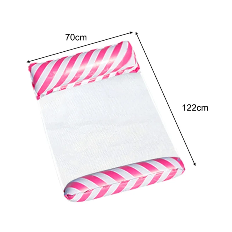 Foldable Floating Water Hammock Float Lounger Inflatable Pool Mat Floating Bed Chair Swimming Air Mattress Pool Accessories inflatable water mat