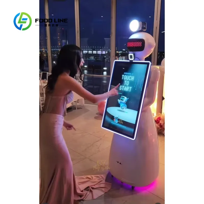 맞춤형 로밍 포토 로봇 키트, 32인치 화면 AI 셀카 촬영 로봇 장치 (파티, 결혼식 행사용)