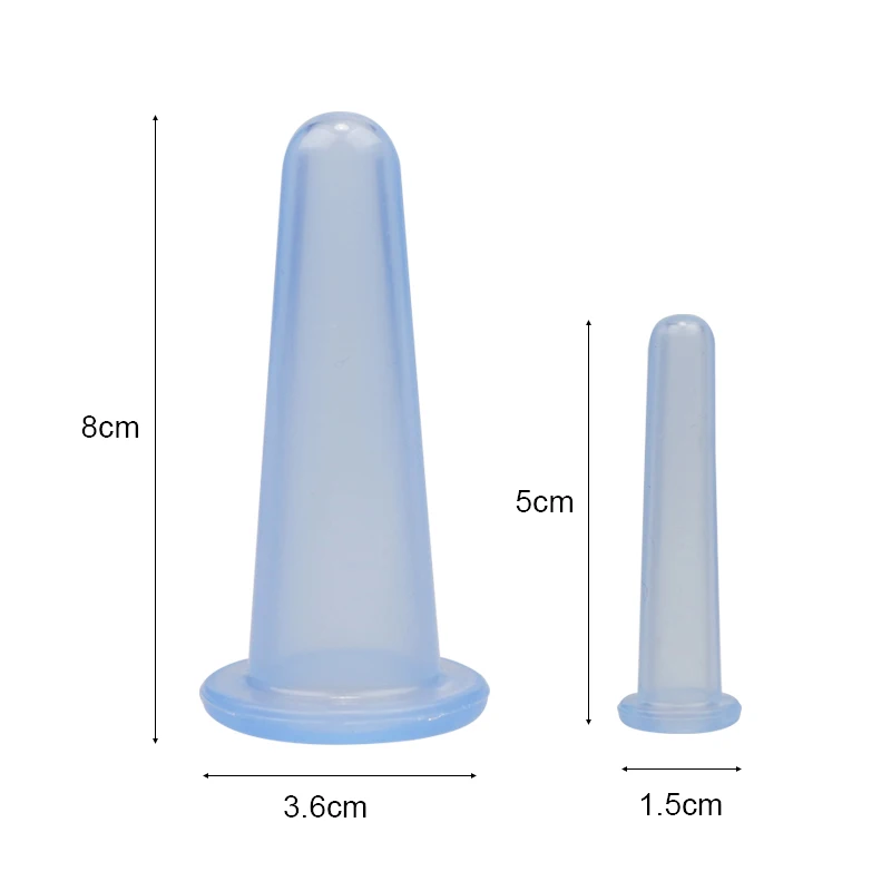2pcs Health Care Facial Silicone Cans Cupping Cups Lifting Massage Chinese Cupping Set Small Mini Eye Cup Vacuum Cups Popularity 2