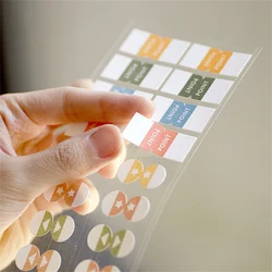 Autocollants pour Index de Notes classifiées, étiquette autocollante pour bloc Notes, signet mignons pour planificateur, papeterie pour enfants et étudiants, 6 feuilles 