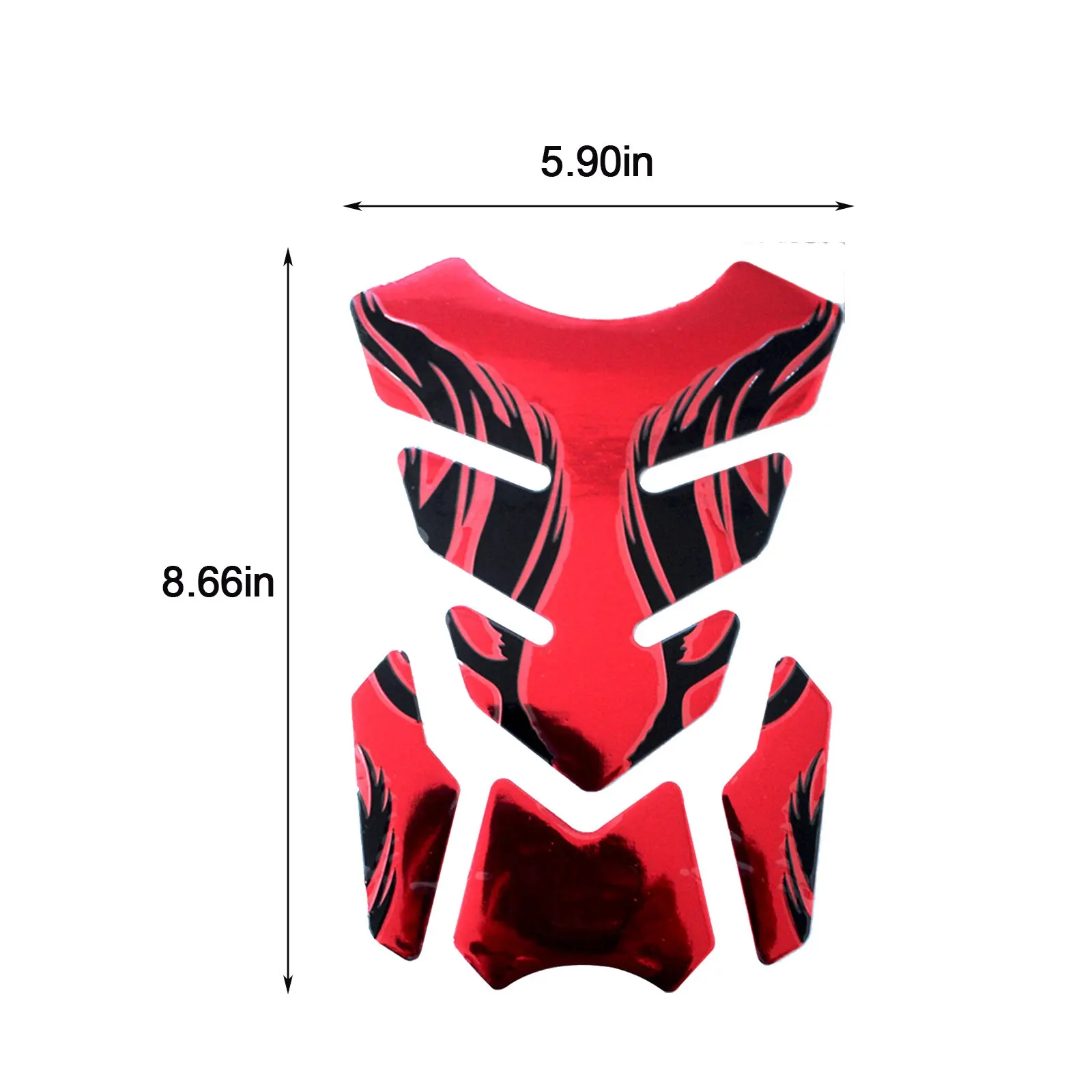 Motorcycle Flame Design 3D Tankpad Protector and Decoration Sticker
