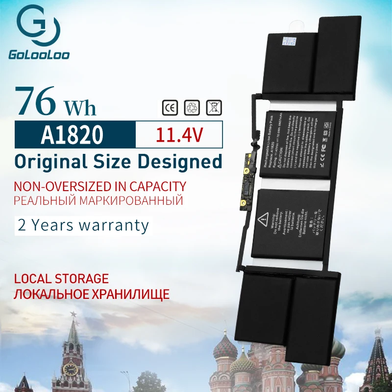 Batteria Per Laptop Gololoo A1820 Per Apple Macbook Pro 15 "A1707 2016 2017 Anno 11.4V 6667Mah