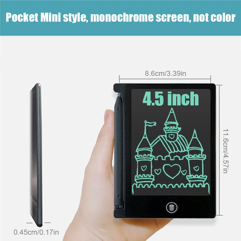 טאבלט גרפי LCD בגודל 16/12/10/8.5/8.2/6.5/4.5 אינץ', טאבלט ציור בצבעים, 3 4 5 6 7 8 שנים מתנות ליומולדת/חג המולד/צעצועים לנסיעות