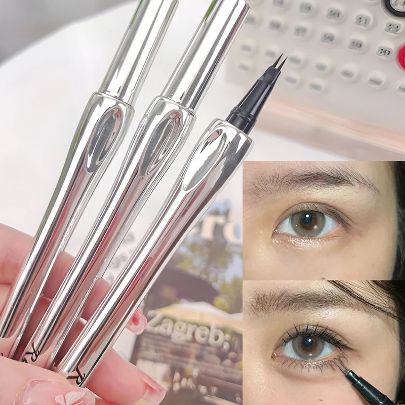 Liquid Eyebrow Pencil Waterproof 2 Point Microblade Brow Pen_voghion.com