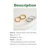 Ripple Stainless Steel Rings For women Gold Color Chunky Band  Stackable Silver Stacking Irregular Wave Minimalist Jewelry Set 2