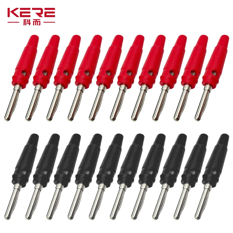 Conector de Inserção Empilhável com Manga de Proteção de Isolamento Plugue Banana 20a mm 20 Pcs 100 Pcs por Conjunto