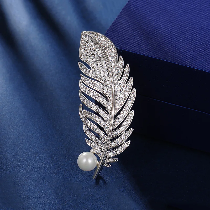 Broche De Plumas De Avestruz De Lujo Para Mujer, Alfileres De Solapa De