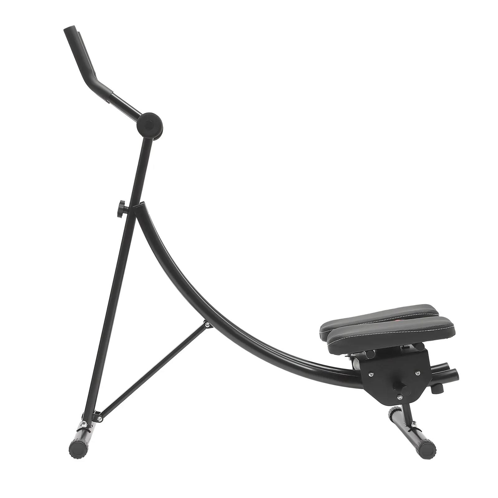 Household black dual track abdominal compression machine, muscle shaping and body beauty, Load Capacity 150kg/330lbs