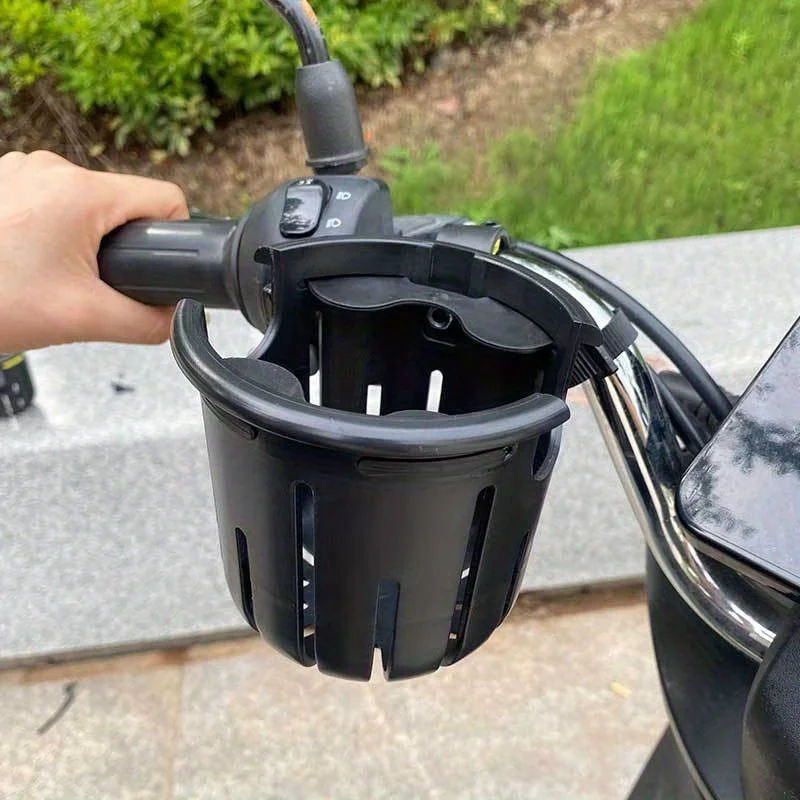 Universal Bike & Scooter Handlebar Cup Holder - Premium Water Bottle Cage