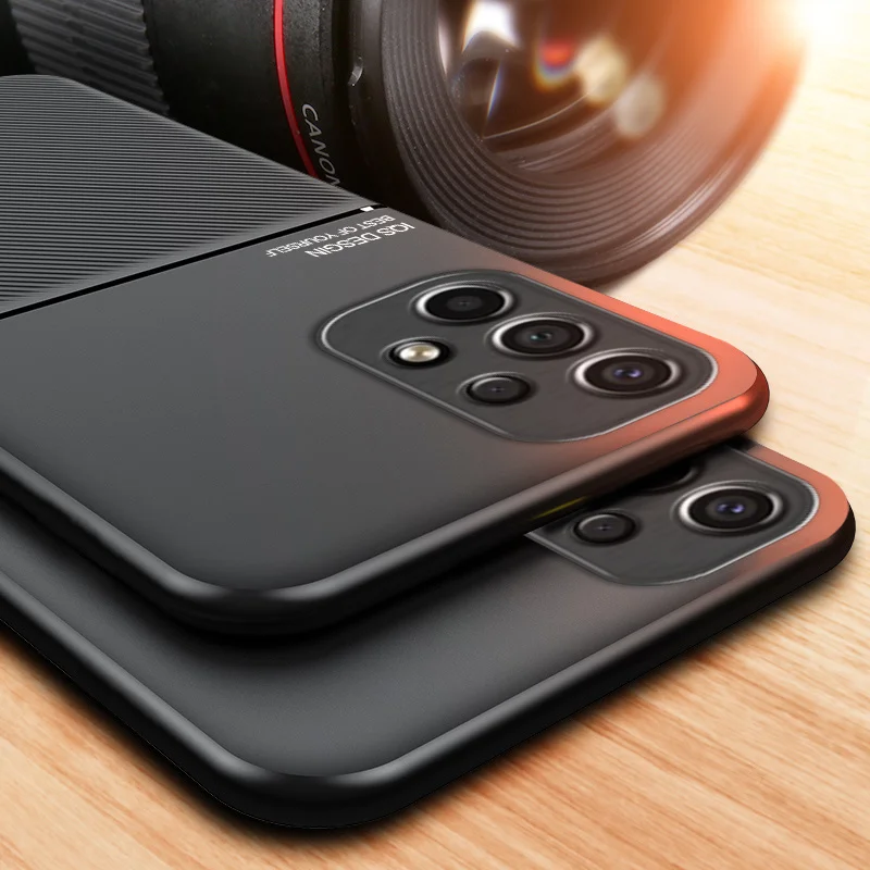 For Samsung Galaxy A13 4G Case Car Magnetic Holder Leather Plate Phone Cases For Samsung A13 A 13 2022 SM-A135F Soft Back Cover 5
