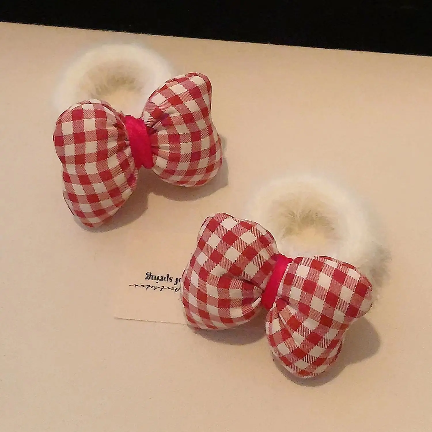 Children's Plush Rubber Band Hair Band, Bow Girl Ponytail Headrope New High Elasticity, No Traces, No Hair Damage