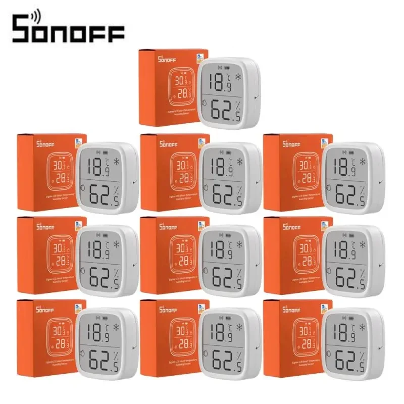

Датчик температуры и влажности SONOFF SNZB-02D Zigbee с ЖК-дисплеем, модуль мониторинга умного дома для Alexa Google Home