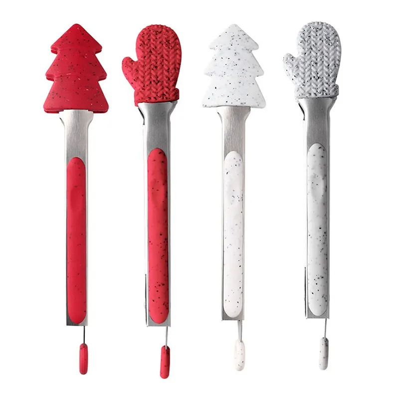 π Recommended Christmas-Theme Silicone Food Clips & Tongs 6