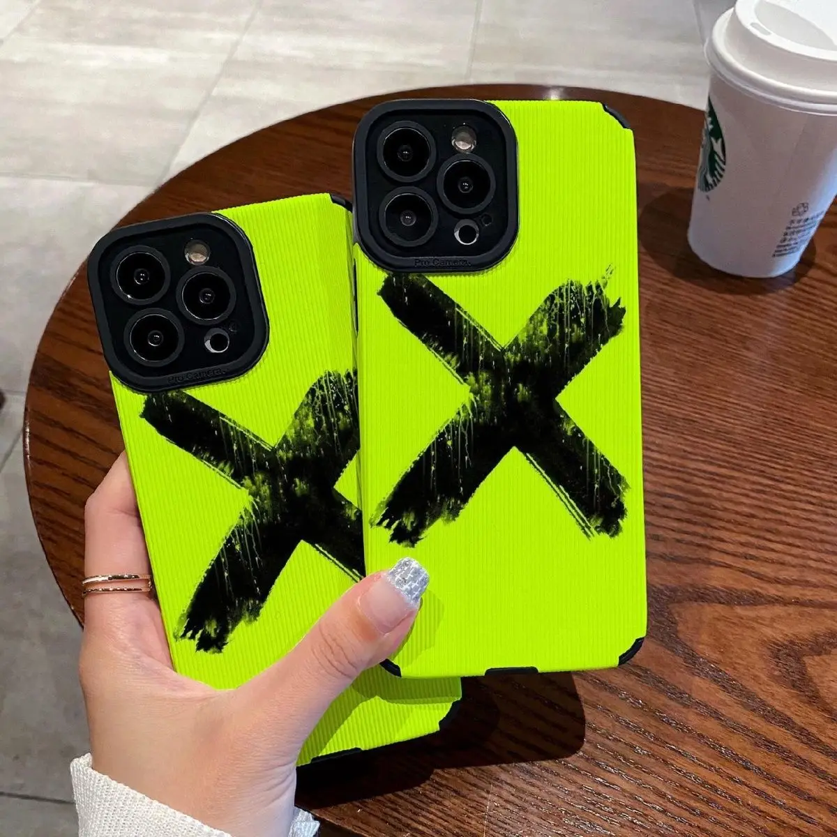 Green Black Letter Phone Case For iPhone 14 13 Pro Max 11 12 Pro 7 8 ...