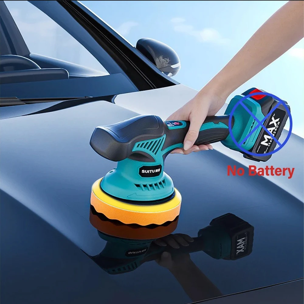 5500RPM Cordless Polisher 8 Gears Rechargeable Car Polishing Machine Electric Rotary Tool For Makita 21V Battery 6