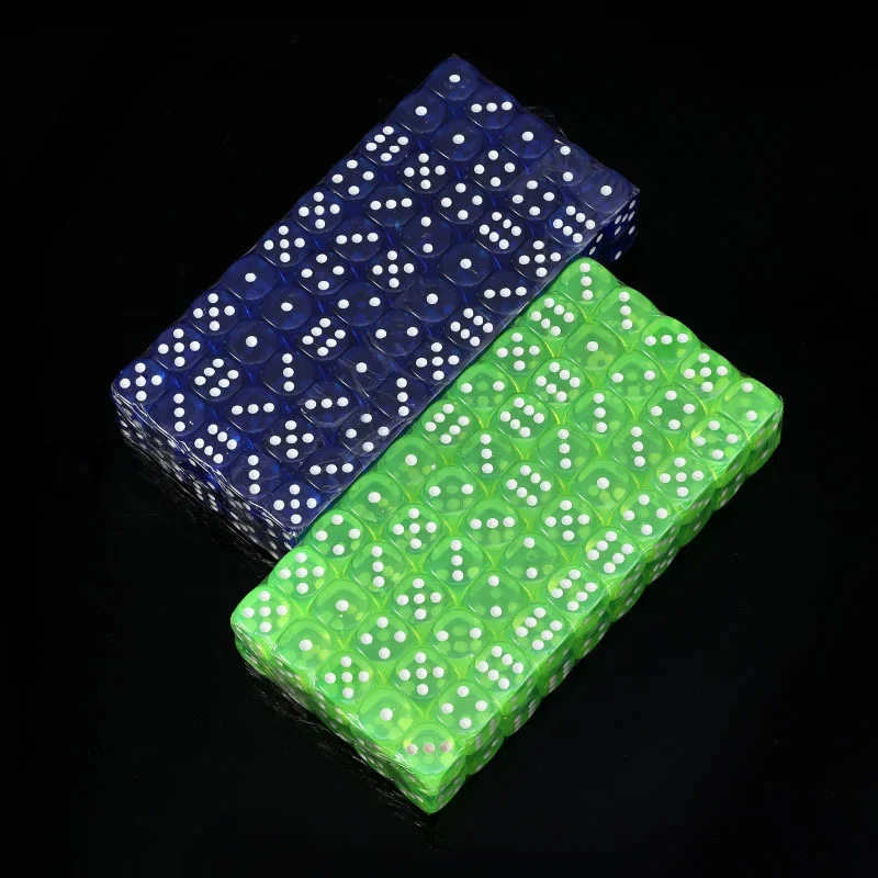 Game Dice, Dice Set, Acrylic Dice 10PCS/Lot Dice Set 8 Colors Transparent Acrylic 6 Sided Dice Club/Party/Family Games 18mm