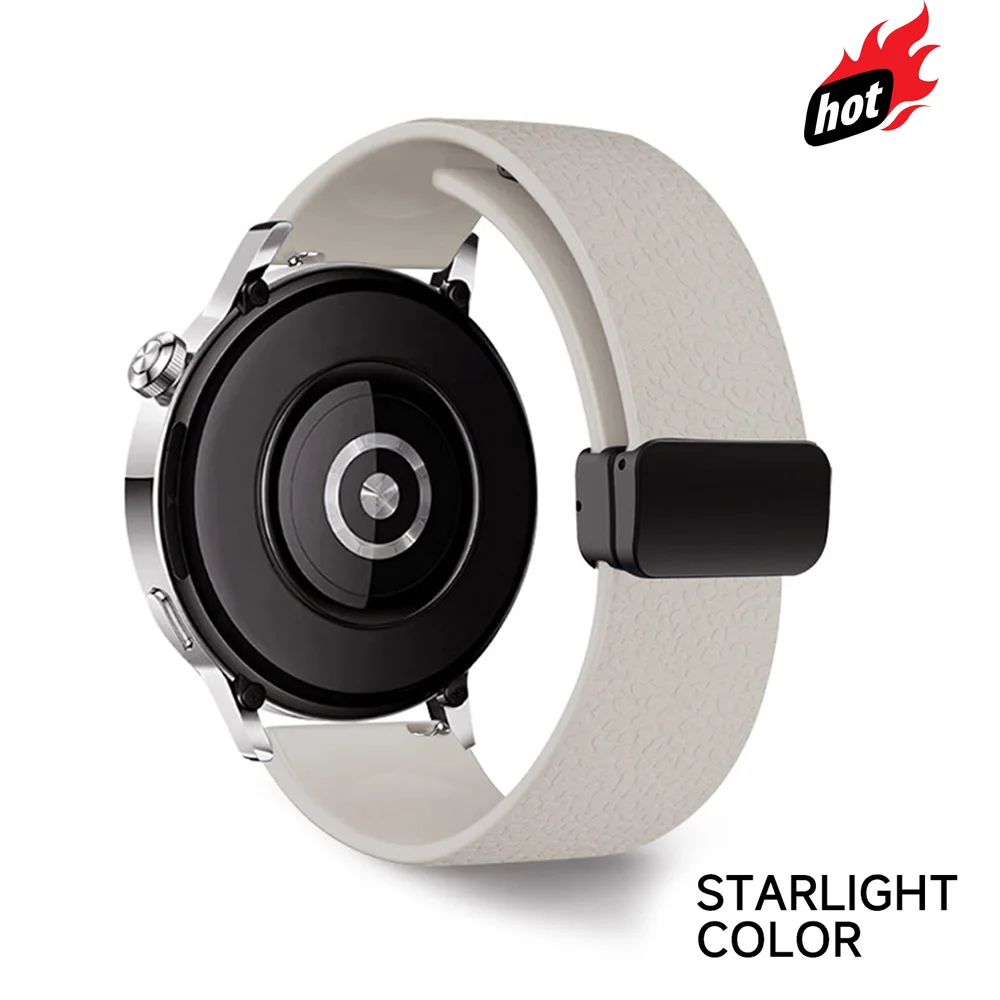 Magnetic Silicone Strap for Smartwatch - 20mm/22mm, Versatile Fit Bracelet