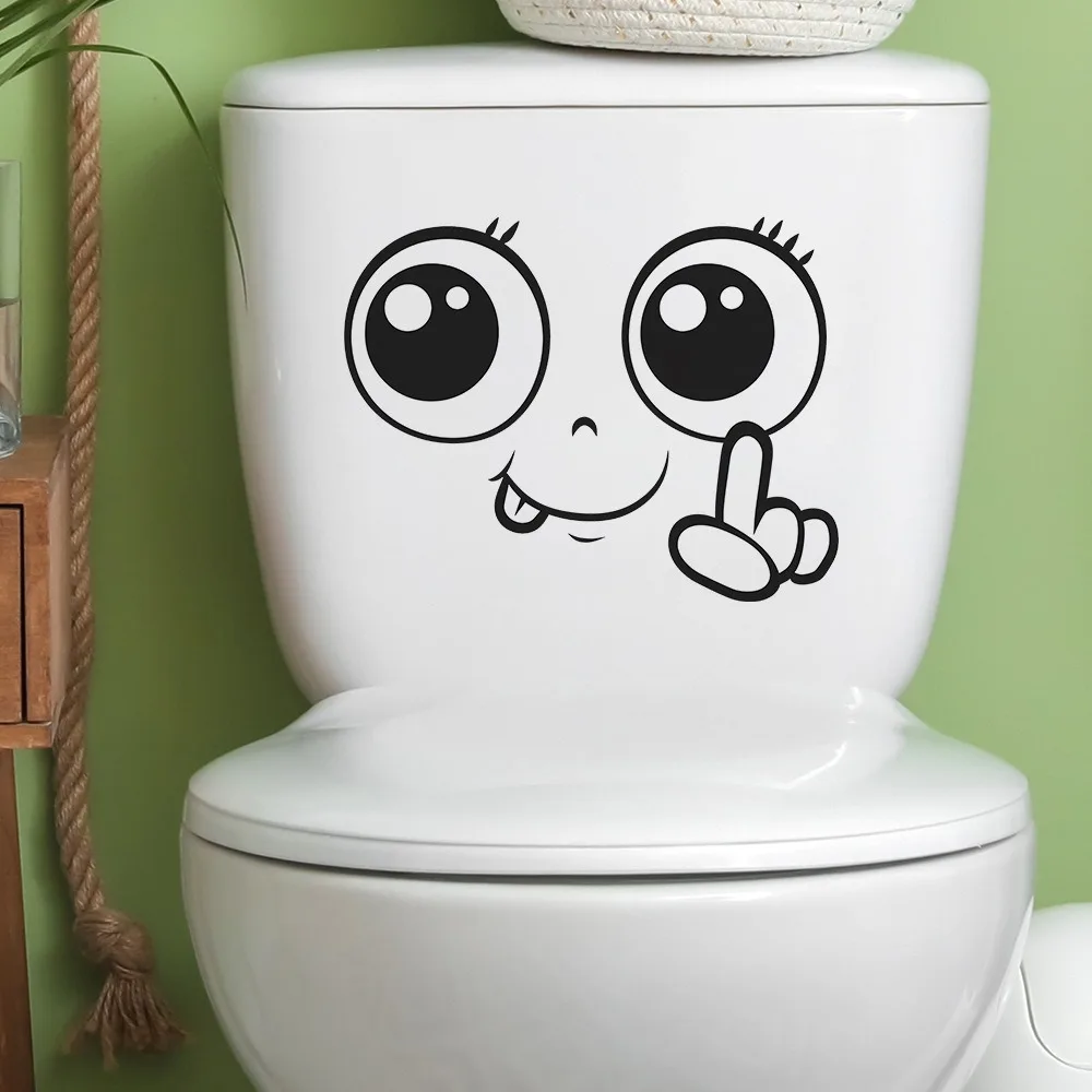 Cute memes Toilet stickers Bathroom Home decor wall stickers