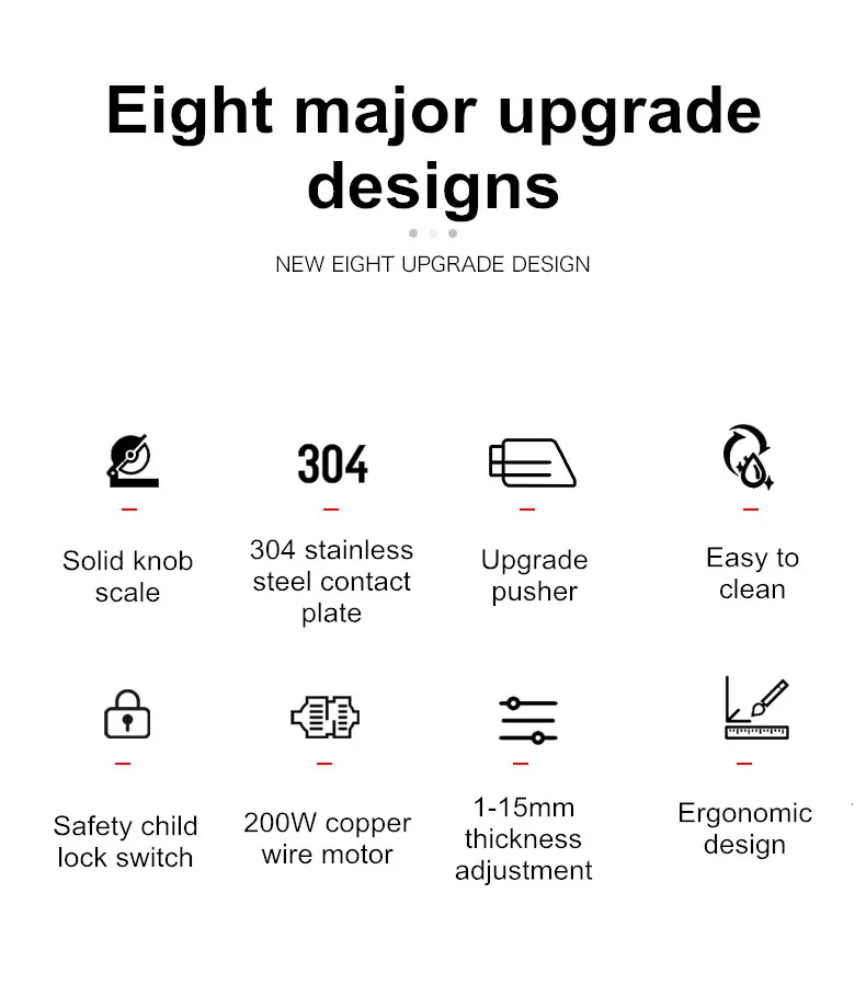Description Picture 6 of item220V Electric Food Slicer Meat Food Household Desktop Meat Slicer Lamb and Beef Slicers 0-22mm Bread Ham Meat Cutting Machine