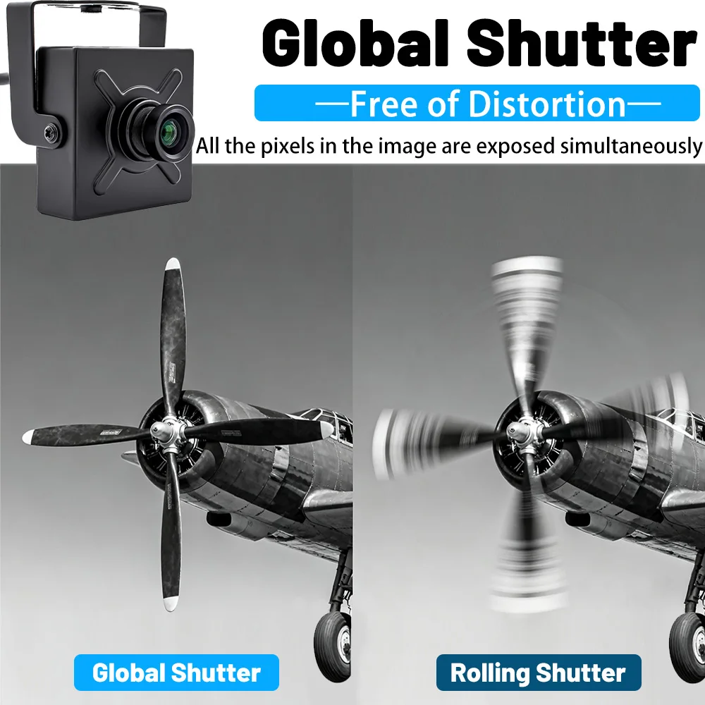 USB3.0 Camera 2.3MP 120FPS Global Shutter Industrial Metal Box With No Distortio