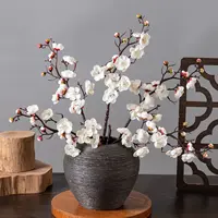 Artificial Flowers Spring Plum Blossom Peach Branch Silk Flowers for Home Wedding Party New Year Decoration Wreaths Accessories