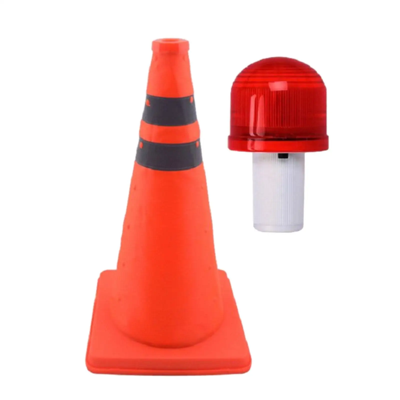 

18inch Collapsible Traffic Cone with Flashing Light for Sidewalks