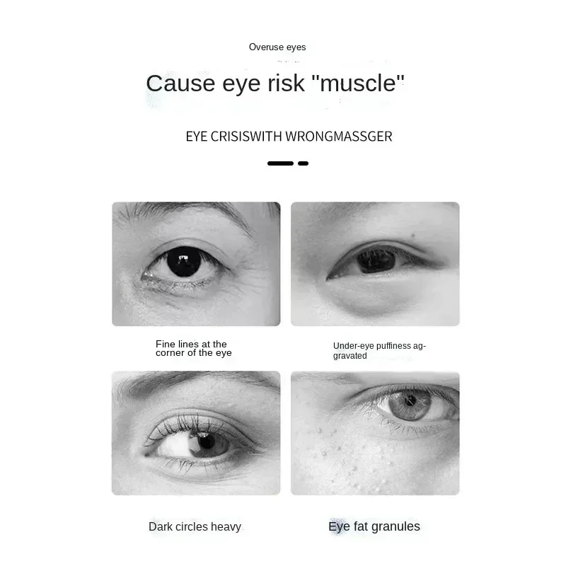 Eye massager Led red light eye massager care therapy Ems pulse microcurrent relieve fatigue reduce dark circles lines swelling anti-wrinkle
