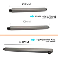 เหนือศีรษะชุดสแควร์ ABS Chrome/Matt สีดำ/แปรงทอง/โลหะสีเทาพลาสติกฝักบัวสแตนเลสติดผนัง/เพดาน 4