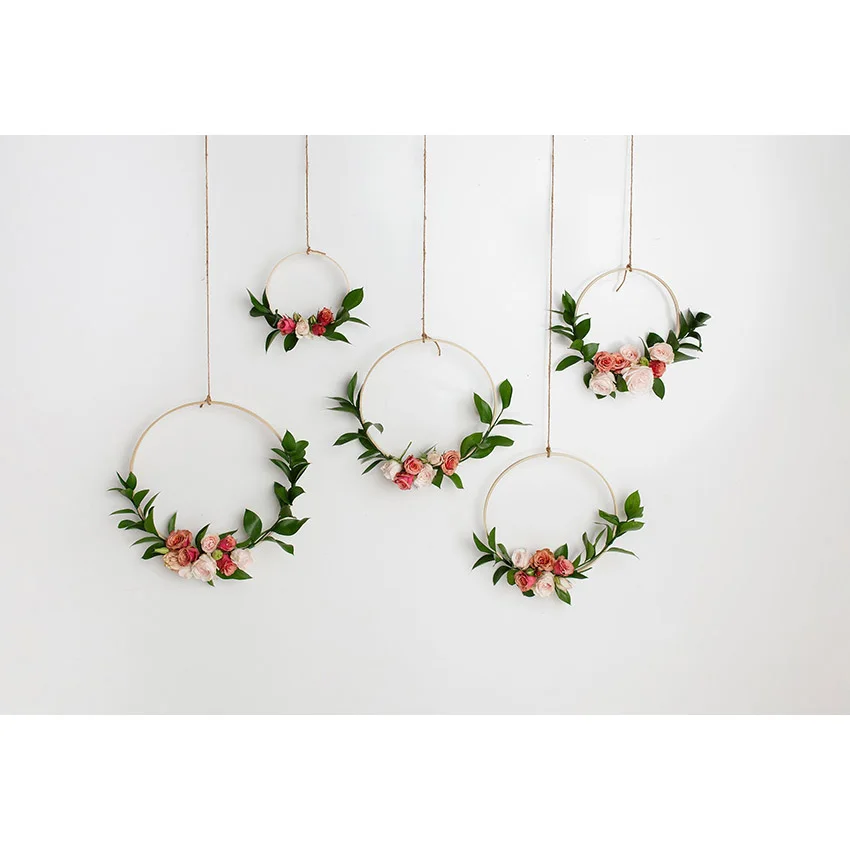 Mehofond Nature White Wall Photography Background Spring Green Grass Floral Scenic Baby Shower Birthday Backdrop Photo Studio photo backdrop