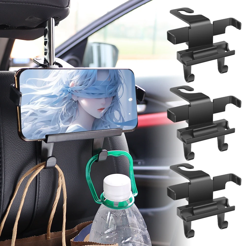 

Multifunctional Hook Cell Phone Holder Hooks for Bags Car Clips Front Seat Headrest Organizer Auto Fastener Hangers Cars Part