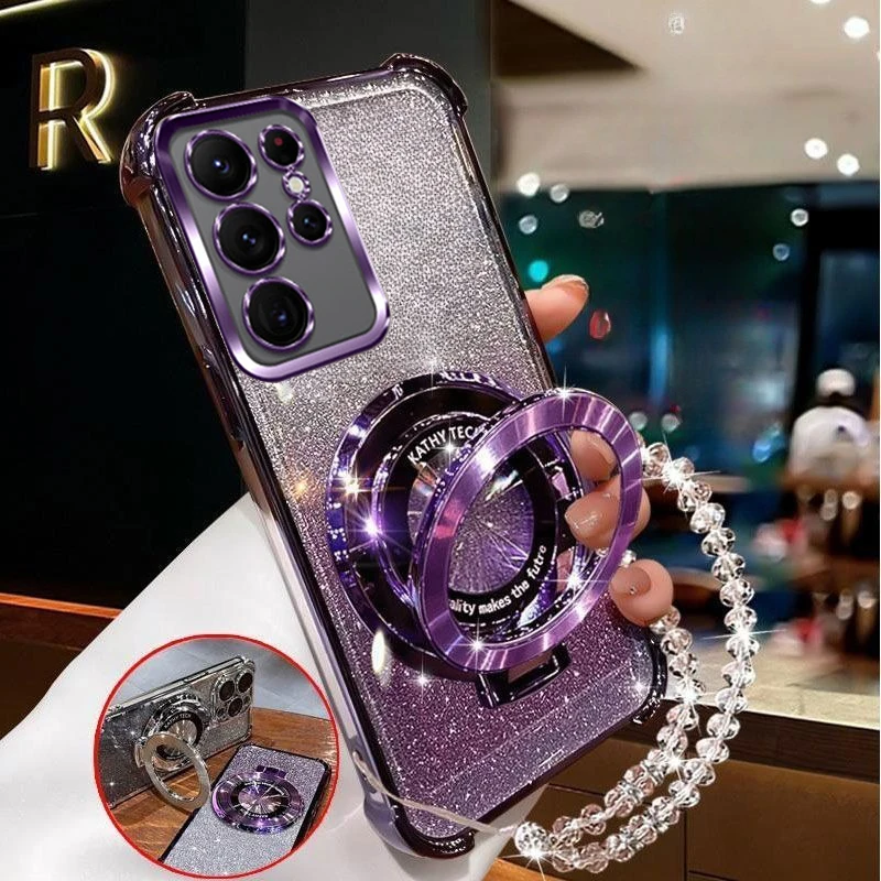 Crystal Bracelet Magnetic Stand Phone Case 1