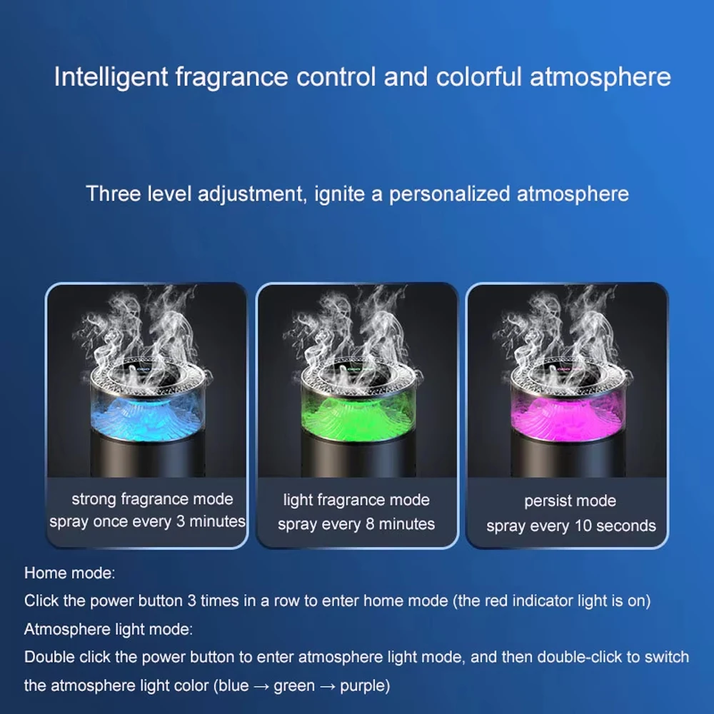 آلة رائحة السيارة الذكية - موزع رذاذ العطر، تشغيل/...