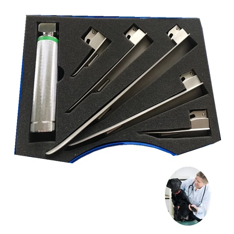 

Stainless steel LED animal veterinary laryngoscope