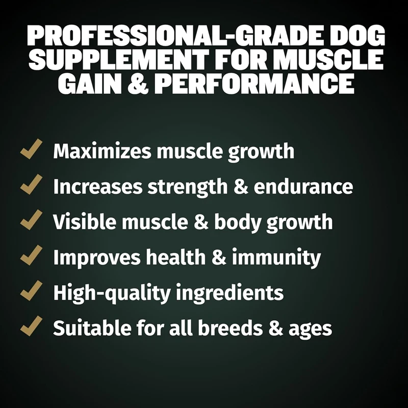 BULLY MAX PRO Power Chews For Dogs, Increase Strength Muscle-building Weight Gain, Skin, Coat 11-in-1 Performance Health Support