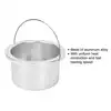 4.13in Wax Heat Machine Replacement Pot Aluminium Alloy Heating Quickly Evenly Replacement Wax Warmer Inner Pot Silver 3