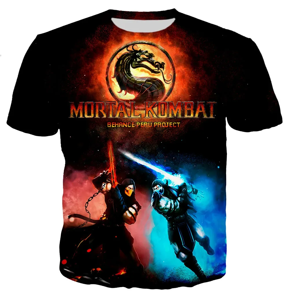 

New Mortal Kombat 11 Loose 3D Printed T-shirt Fighting Game Movie Street Clothing Men Women Fashion O Collar T-shirt Kids Boys G