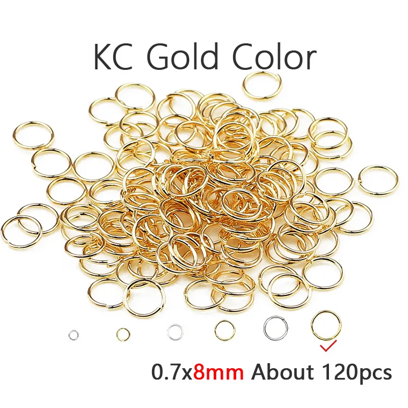Gold-Plated Brass Jump Rings for Jewelry Making and Crafting
