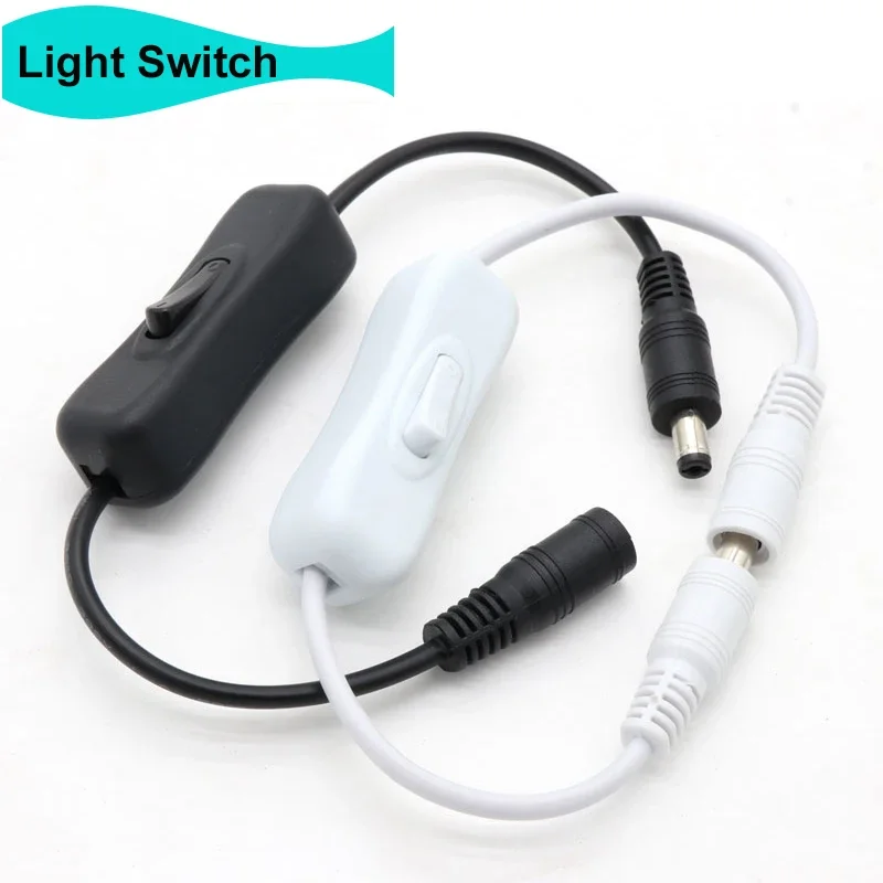 1-5-10pcs-Inline-304-Switch-On-Off-with-Female-Male-Power-Cable-5-5x2 ...