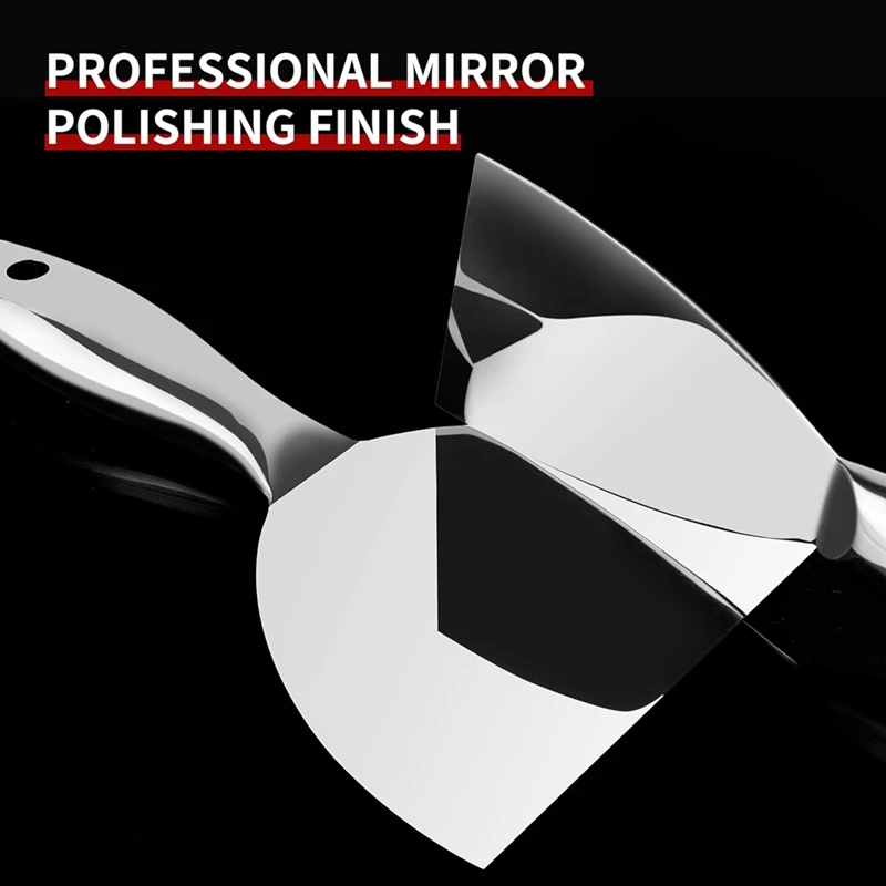 6 Inch Putty-Knife Stainless Steel Scraper Tool for Drywall Finishing Putty Knife Scraper
