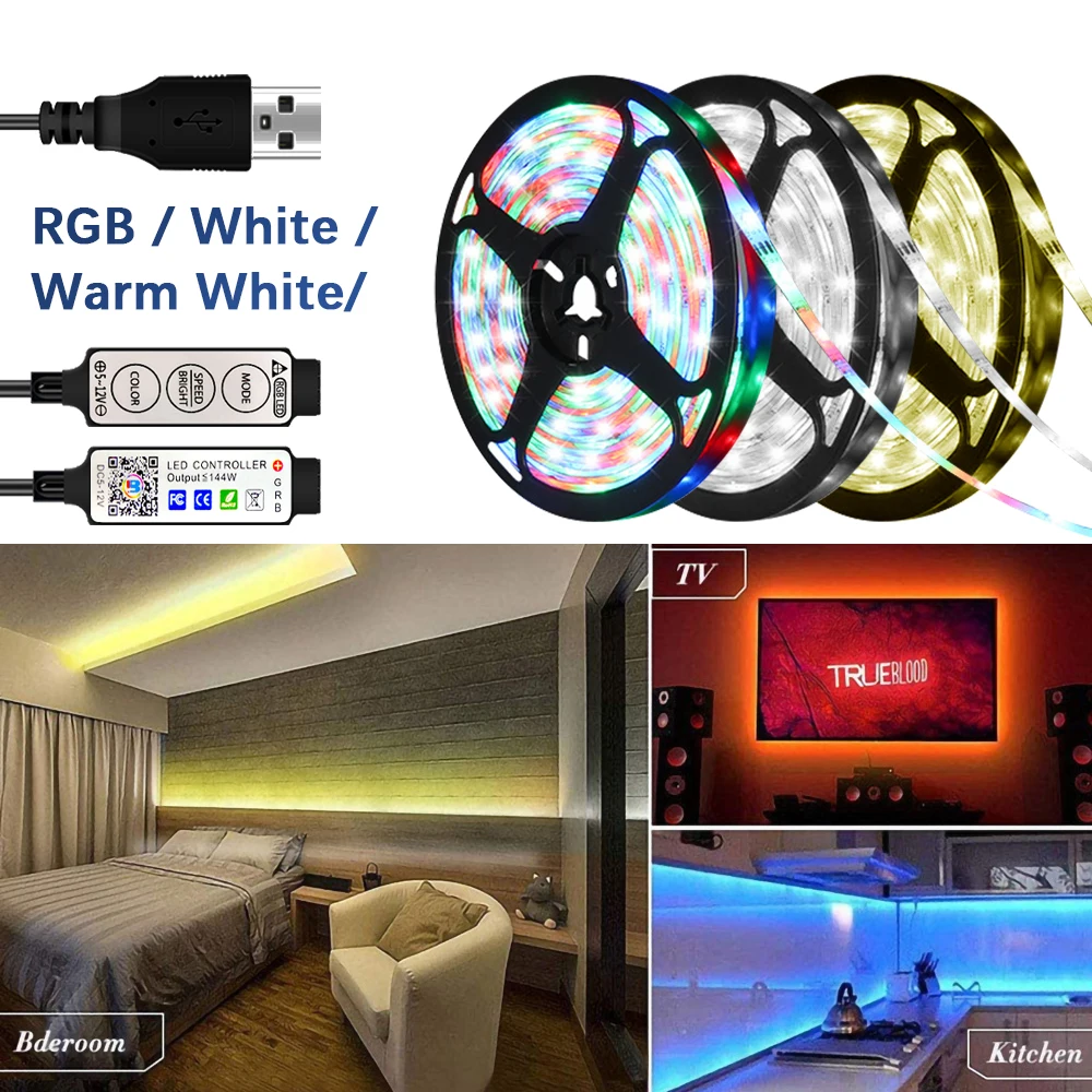 

Светодиодная лента Rgb для телевизора, кухонная гирлянда, Настенный декор, женское украшение 2023, домашние светодиодные лампы для декора комнаты, неоновая вывеска, светодиодная лента