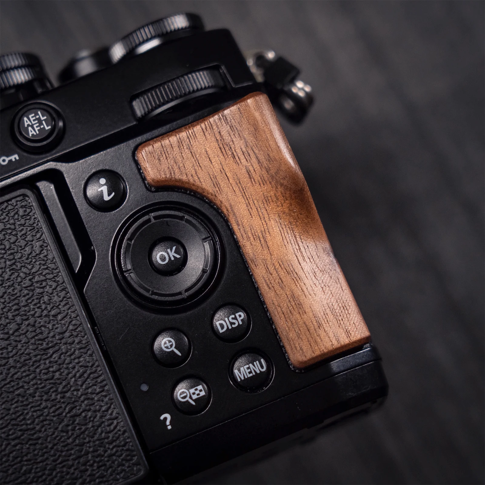 Lightweight Solid Wood Finger Handle Wooden Hand Grip for Nikon ZFC Digital Camera accessories Ebony Walnut camera wooden grip