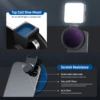 NEEWER 67mm Clip On Variable ND2-ND32 Phone Lens Filter Kit, Phone Clip with Threaded Adapter Ring/Cold Shoe/Locking Knob 5