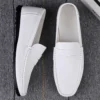 Summer Mens Casual Loafers Leather Loafer Shoes For Men Fashion Light Flats Man White Sneakers Slip-On Driving Big Size 38-47 1