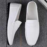 Summer Mens Casual Loafers Leather Loafer Shoes For Men Fashion Light Flats Man White Sneakers Slip-On Driving Big Size 38-47 1